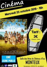 Cinéma jeune public Ma famille et le loup. Le mercredi 23 octobre 2019 à MONTEUX. Vaucluse.  15H00